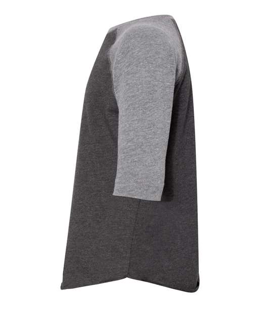 Toddler Baseball Fine Jersey Three-Quarter Sleeve Tee | USA Decoration