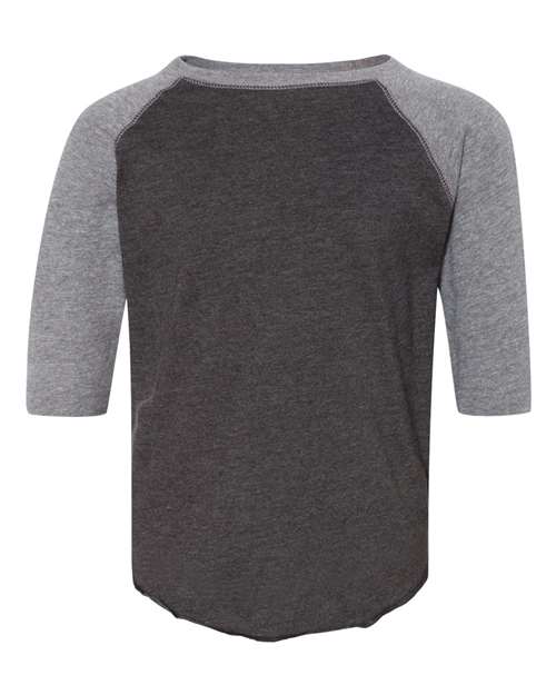 Toddler Baseball Fine Jersey Three-Quarter Sleeve Tee | USA Decoration