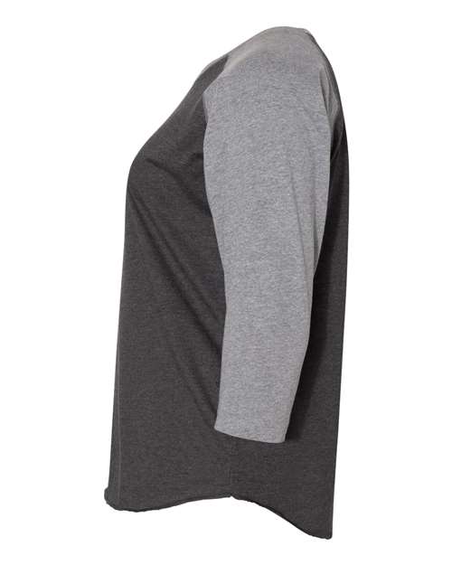 Curvy Collection Women's Baseball Three-Quarter Sleeve Tee | USA Decoration