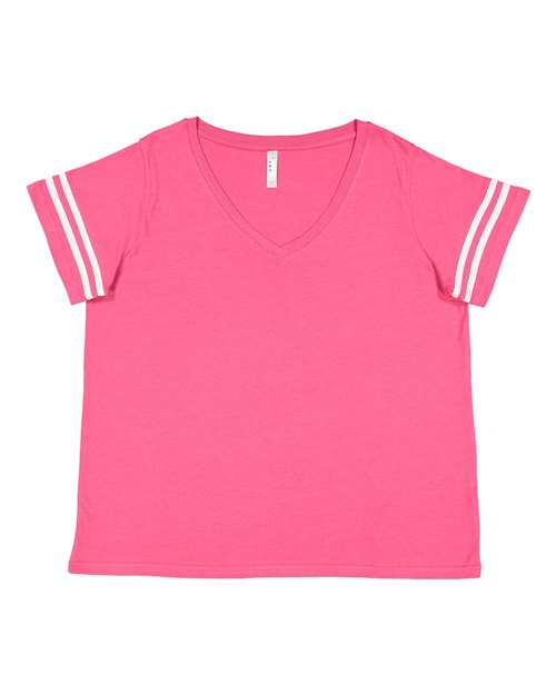 Curvy Collection Women's Vintage Football T-Shirt | USA Decoration