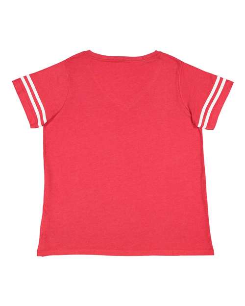 Curvy Collection Women's Vintage Football T-Shirt | USA Decoration