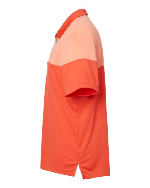 Heathered 3-Stripes Colorblocked Polo | USA Decoration