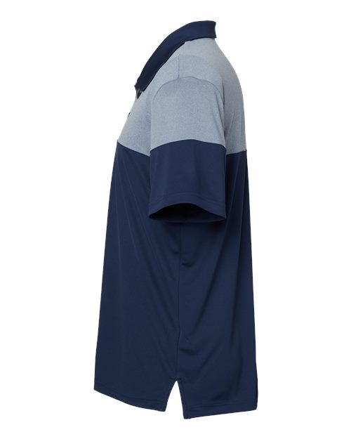 Heathered 3-Stripes Colorblocked Polo | USA Decoration