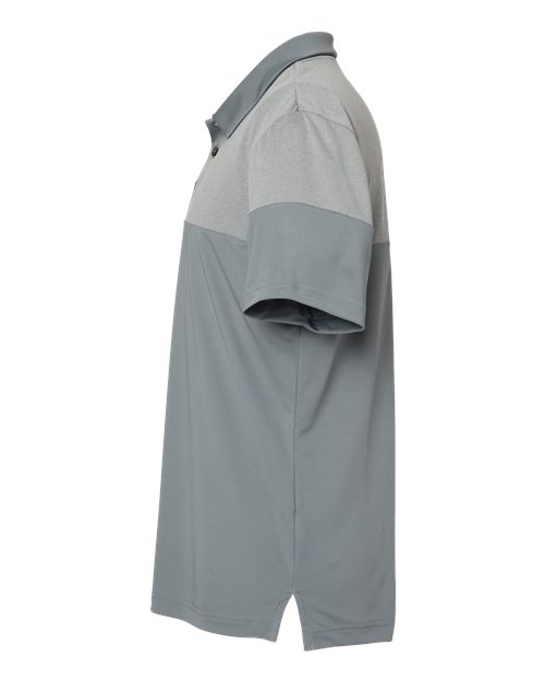 Heathered 3-Stripes Colorblocked Polo | USA Decoration