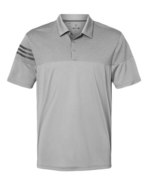 Heathered 3-Stripes Colorblocked Polo | USA Decoration