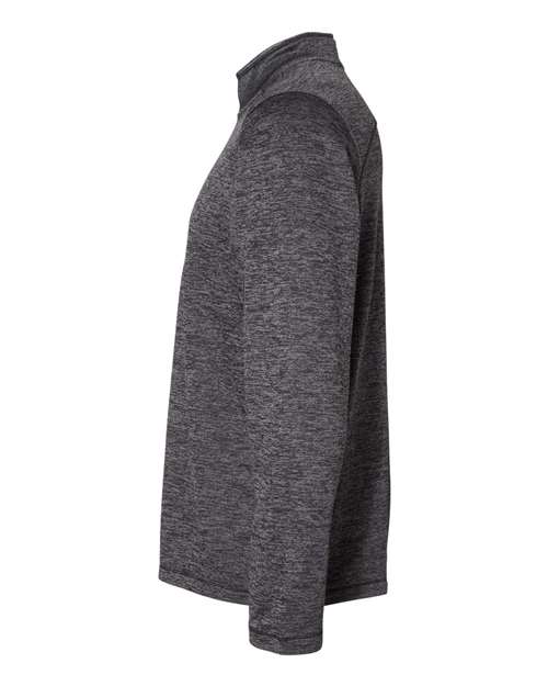 Brushed Terry Heathered Quarter-Zip Pullover | USA Decoration