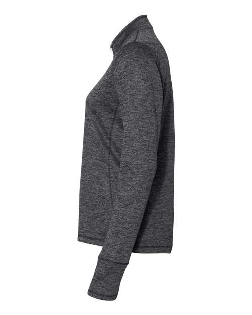 Women's Brushed Terry Heathered Quarter-Zip Pullover | USA Decoration