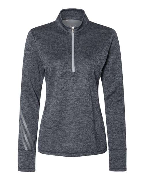 Women's Brushed Terry Heathered Quarter-Zip Pullover | USA Decoration