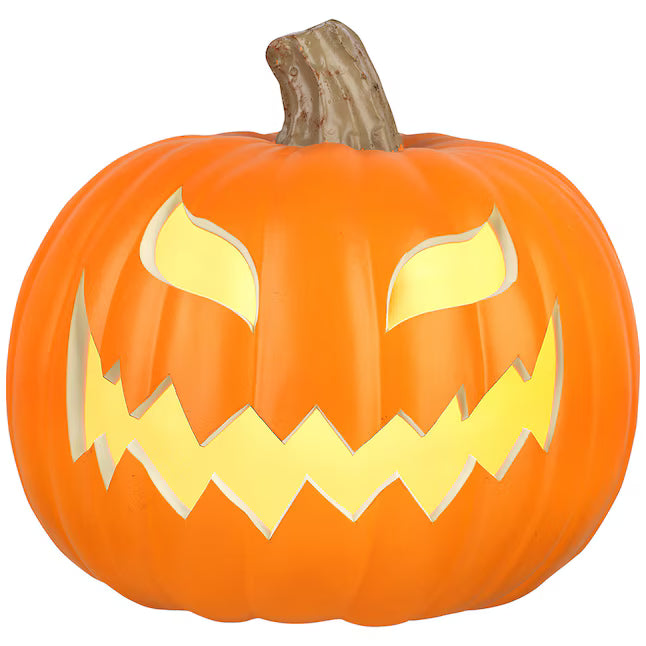 Haunted Living 8.50-in Lighted Jack-O-Lantern with Scary Face