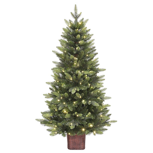 4.5-ft Everett Grand Pre-lit Artificial Christmas Tree with Color Changing LED Lights | USA Decoration®