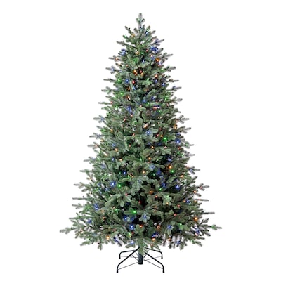 7-ft Balsam Fir Pre-lit Artificial Christmas Tree with Color Changing LED Lights | USA Decoration®