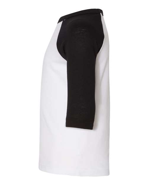 Toddler Three-Quarter Sleeve Baseball Tee | USA Decoration