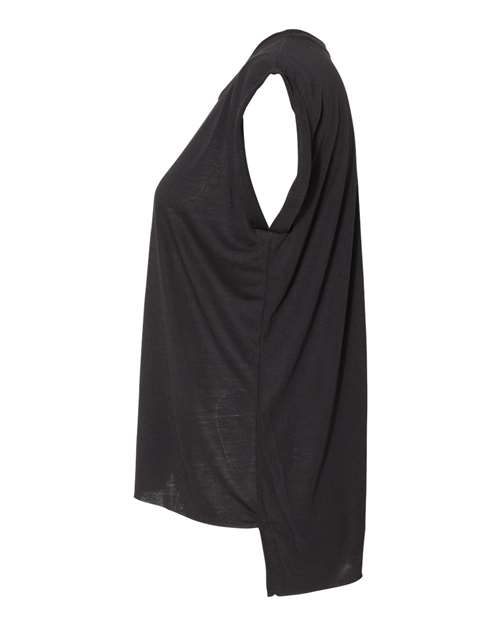 Women’s Flowy Rolled Cuffs Muscle Tee | USA Decoration
