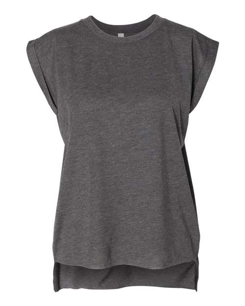 Women’s Flowy Rolled Cuffs Muscle Tee | USA Decoration