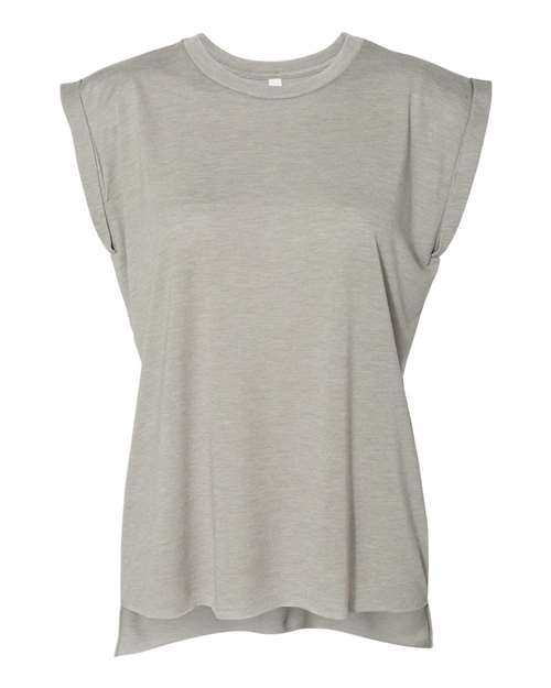 Women’s Flowy Rolled Cuffs Muscle Tee | USA Decoration
