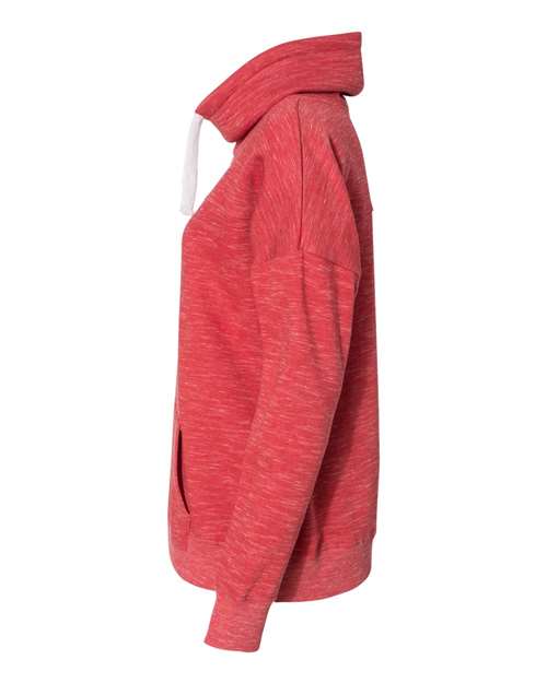 Women’s Mélange Fleece Cowl Neck Sweatshirt | USA Decoration