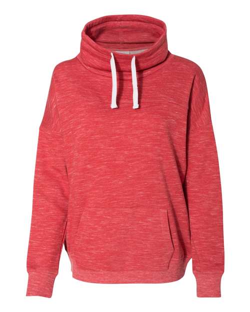 Women’s Mélange Fleece Cowl Neck Sweatshirt | USA Decoration