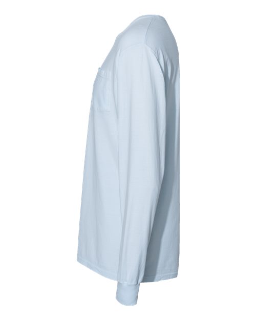Garment-Dyed Long Sleeve T-Shirt With a Pocket | USA Decoration®