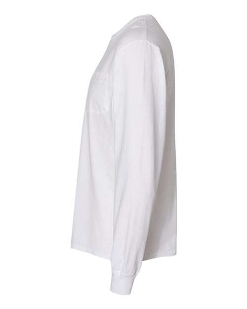 Garment-Dyed Long Sleeve T-Shirt With a Pocket | USA Decoration®