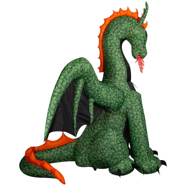 Haunted Living 9-ft LED Dragon with Flapping Wings Inflatable | USA Decoration