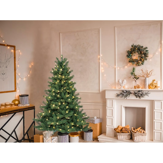 5-ft Colorado Spruce Pre-lit Artificial Christmas Tree with Color Changing LED Lights | USA Decoration®