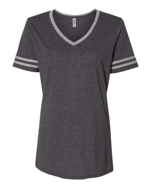 Women's Varsity Triblend V-Neck T-Shirt | USA Decoration