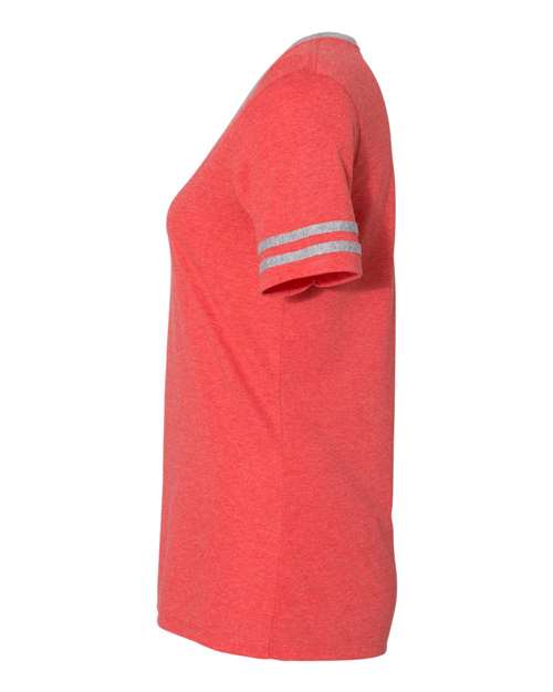 Women's Varsity Triblend V-Neck T-Shirt | USA Decoration