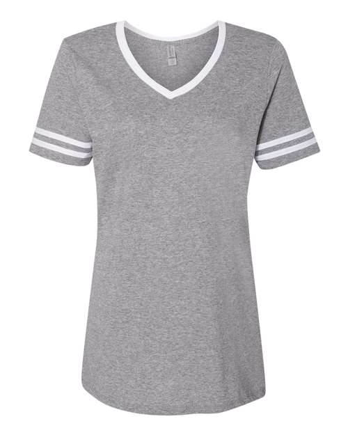 Women's Varsity Triblend V-Neck T-Shirt | USA Decoration