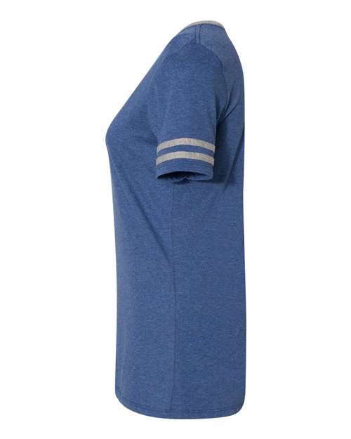 Women's Varsity Triblend V-Neck T-Shirt | USA Decoration