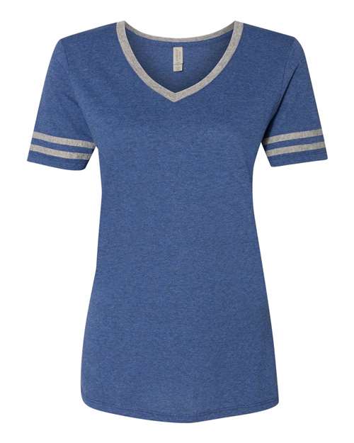 Women's Varsity Triblend V-Neck T-Shirt | USA Decoration