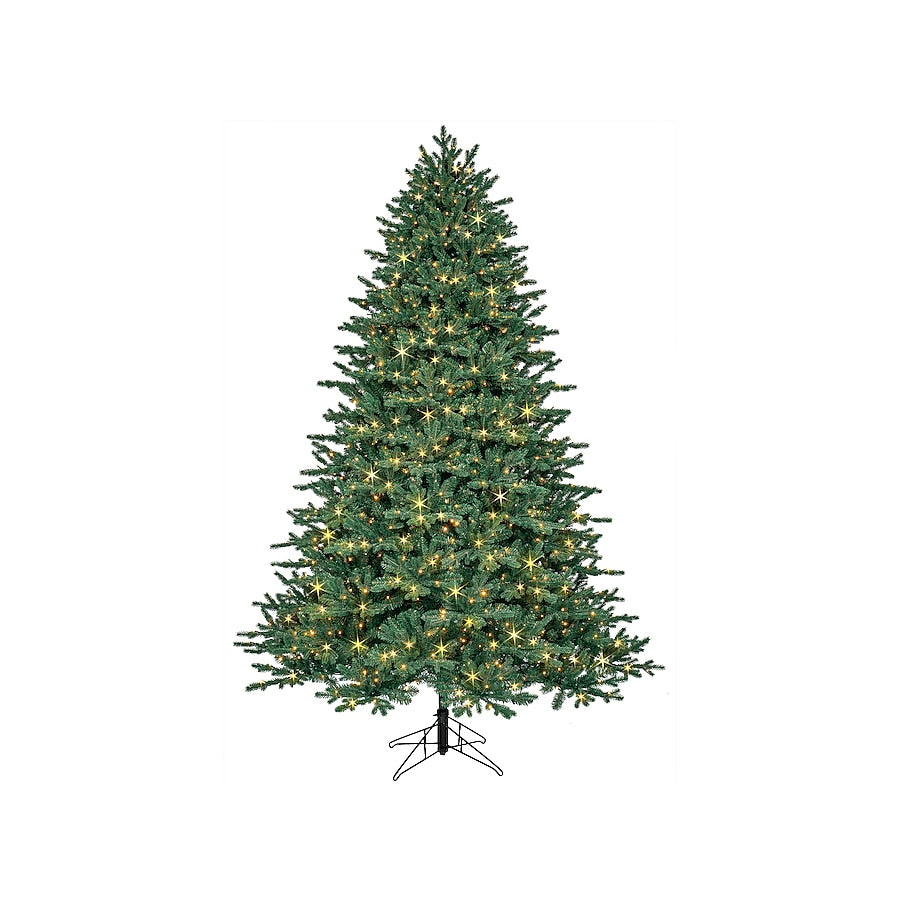 7.5-ft Aspen fir Pre-lit Artificial Christmas Tree with Multicolor LED Lights | USA Decoration®
