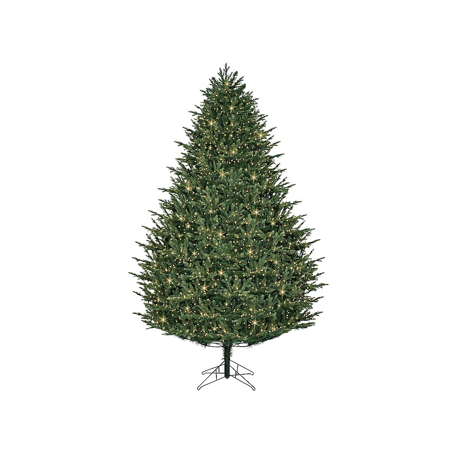 7.5-ft Madison Fir Pre-lit Artificial Christmas Tree with White LED lights | USA Decoration®