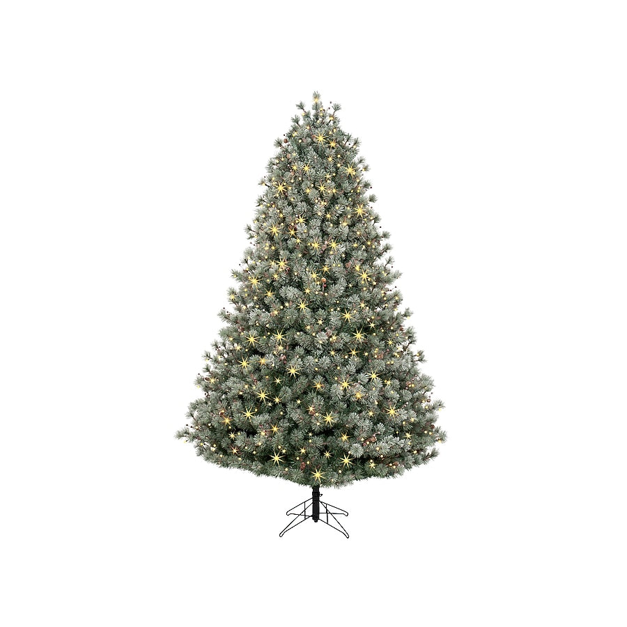 7.5-ft Carolina pine Pre-lit Artificial Christmas Tree with Multicolor LED Lights | USA Decoration®
