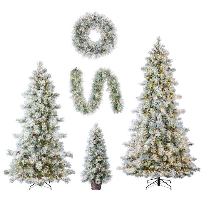 Snowy Berkshire Artificial Christmas Tree Collection | USA Decoration®