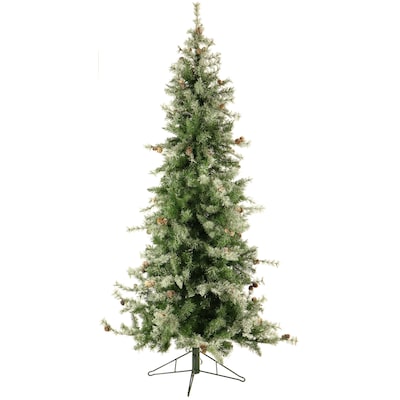 6.5-ft Buffalo fir Pre-lit Slim Artificial Christmas Tree with Clear Incandescent Lights | USA Decoration®