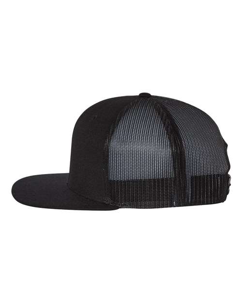 Wool Blend Flat Bill Trucker Cap | USA Decoration
