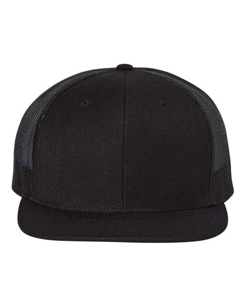 Wool Blend Flat Bill Trucker Cap | USA Decoration
