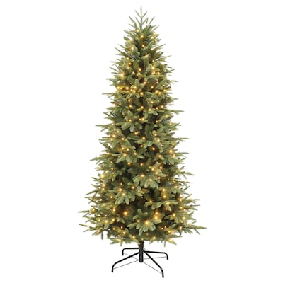 7.5-ft Slim Parque Pre-lit Artificial Christmas Tree with Color Changing LED Lights | USA Decoration®