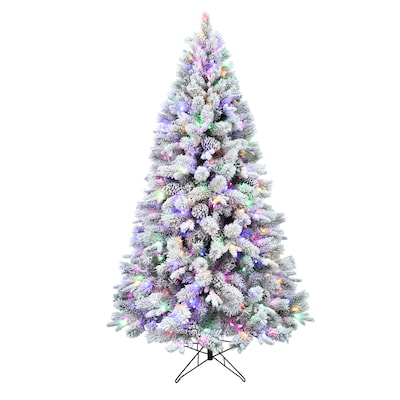 6.5-ft Albany Pine Pre-lit Artificial Christmas Tree with Color Changing LED Lights | USA Decoration®