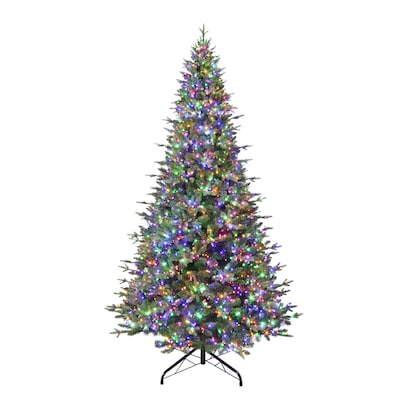 9-ft New Kensington Pine Pre-lit Artificial Christmas Tree with Color Changing LED Lights | USA Decoration®
