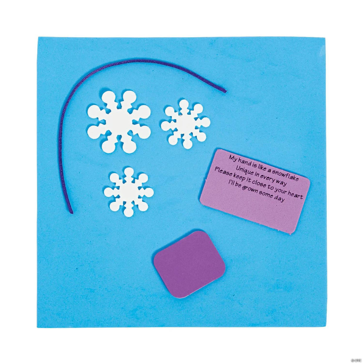 6 1/2" Handprint Snowflake Picture Frame Christmas Ornament Craft Kit - Makes 12