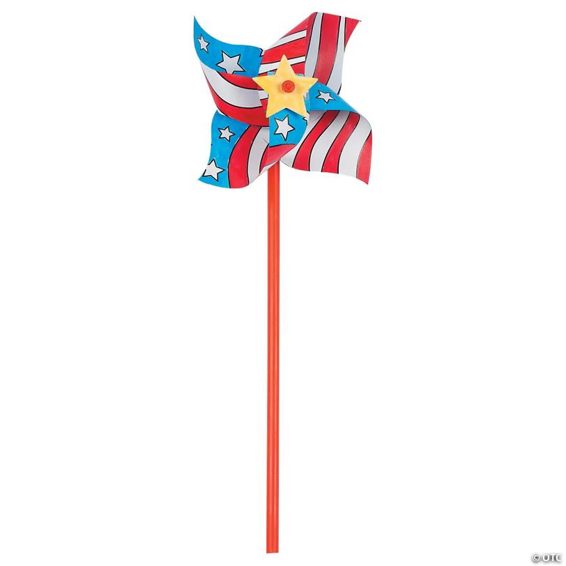 6 1/2" x 14 3/4" Color Your Own Patriotic Pinwheels – 12 Pc.