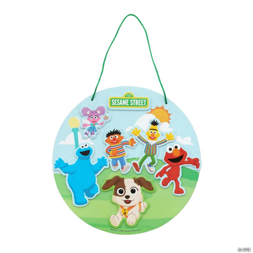 6 1/2" x 6 1/2" Sesame Street® Sign Foam Craft Kit - Makes 12