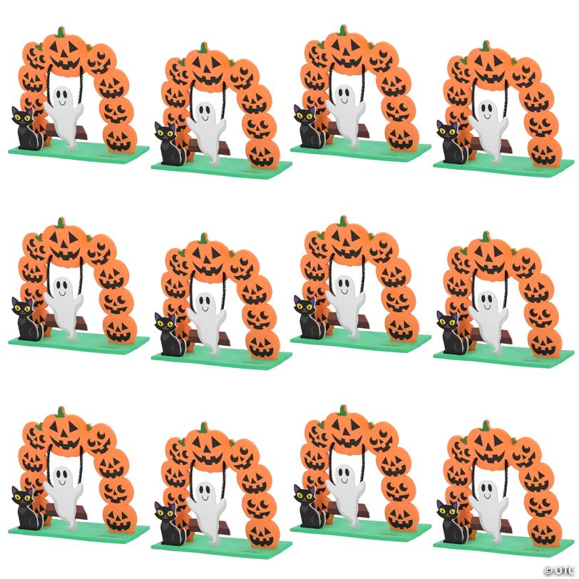 6 1/4" x 6 1/2" 3D Halloween Scene Ghost on a Bench Foam Craft Kit - Makes 12