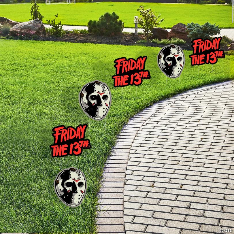 6 3/4" – 8 1/2" Friday the 13th™ Single-Sided Plastic Yard Signs – 6 Pc.
