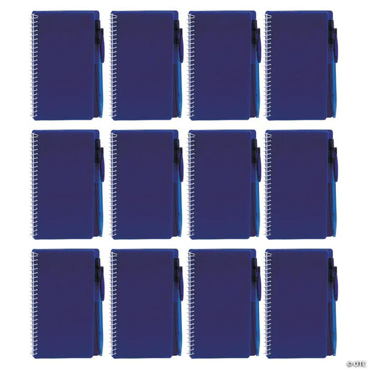 6" 60 pg. Blue Spiral Notebook & Pen Sets - 12 Pc. | USA Decoration®