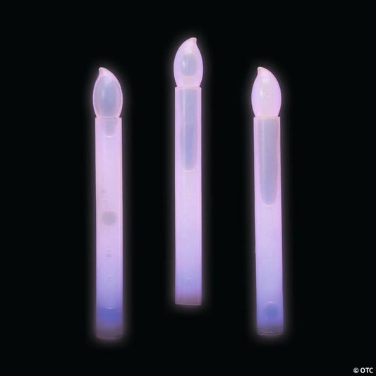 6" Candle-Shaped Plastic Snap & Shake Glow Sticks - 12 Pc.