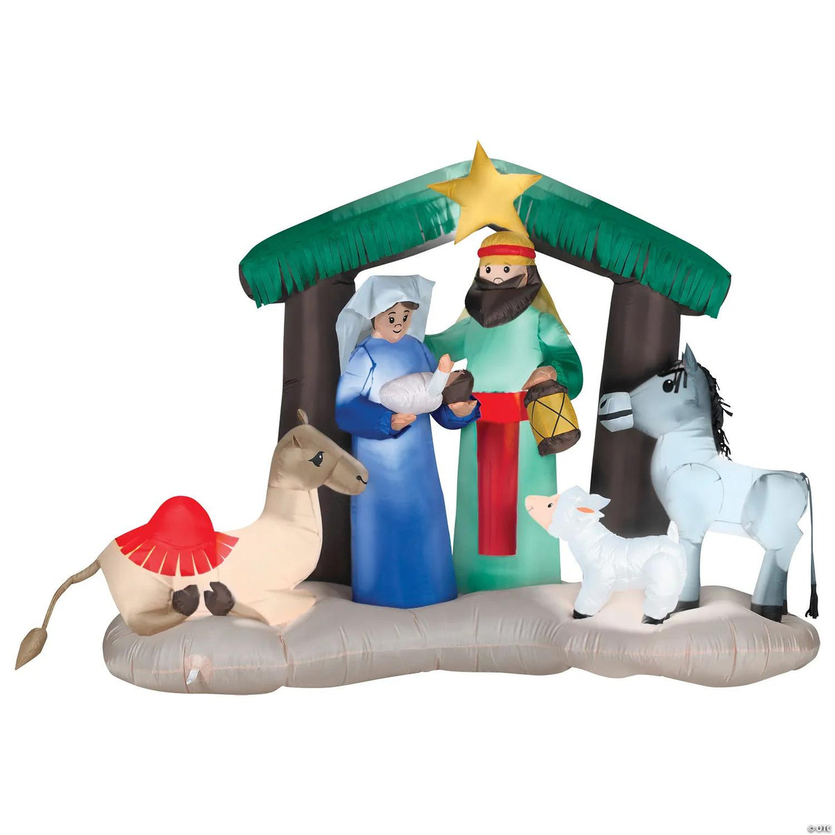 6 ft 6 in inflatable nativity scene with LED lights
