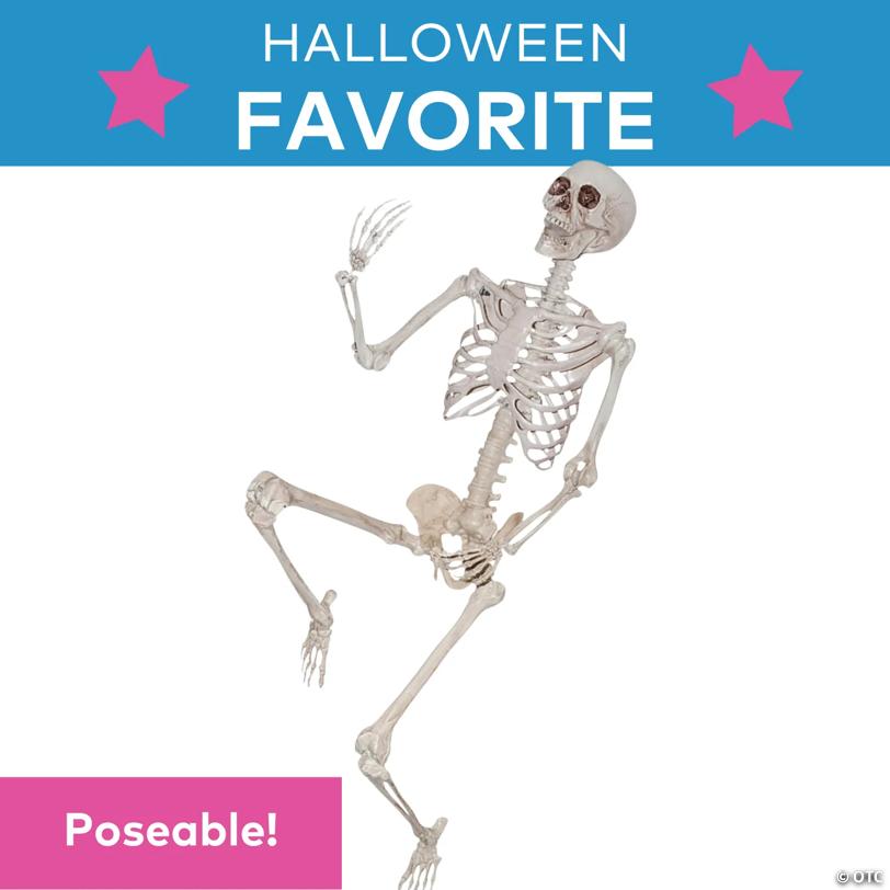 6 Ft. 6" Skeleton Titan Plastic Poseable Halloween Decoration
