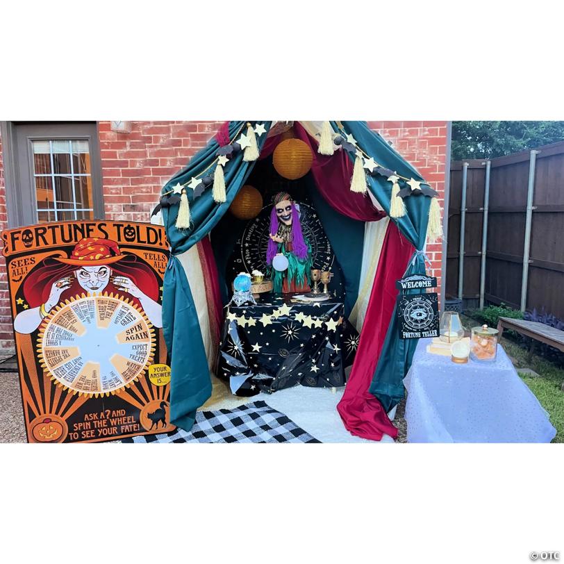 6 Ft. Animated Standing Fortune Teller Witch Halloween Decoration